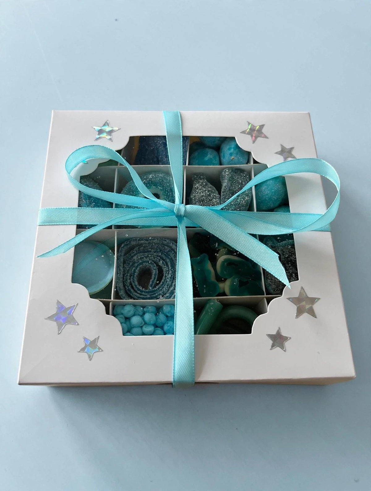 Blue sweets gift box. TikTok viral sweets. All Blue sweets mix.