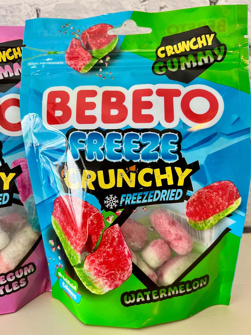 Bebeto Freeze Dried Candy Bundle, 3 Flavors (Bubblegum, Watermelon, Blue Raspberry)