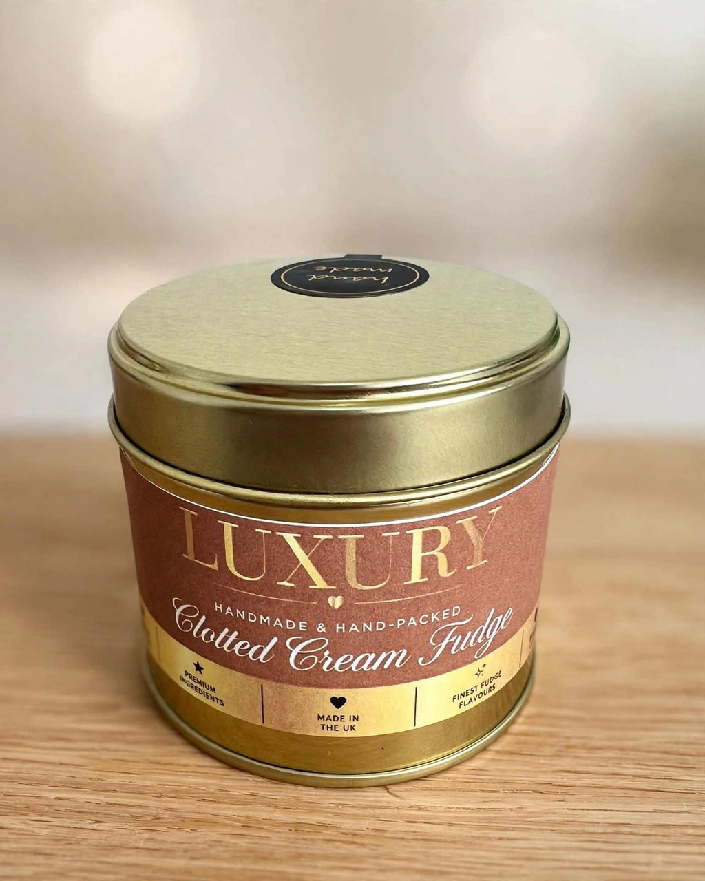 Handmade Gingerbread Latte Fudge Tin | Festive Coffee Lover Gift (160g)