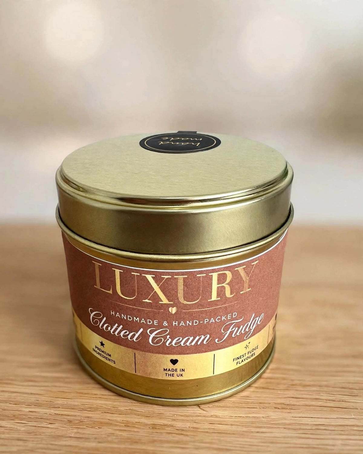 Handmade Gingerbread Latte Fudge Tin | Festive Coffee Lover Gift (160g)