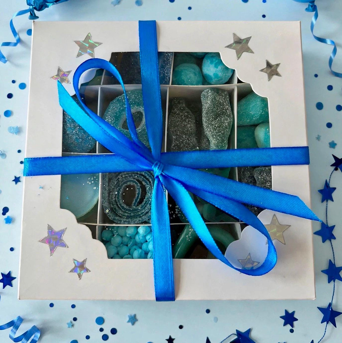 Blue sweets gift box. TikTok viral sweets. All Blue sweets mix.