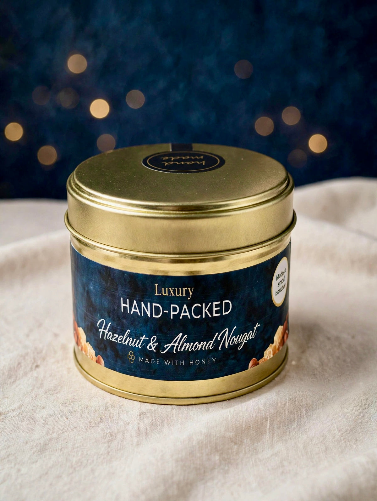 Luxury Hazelnut & Almond Nougat Gift Tin – 95g